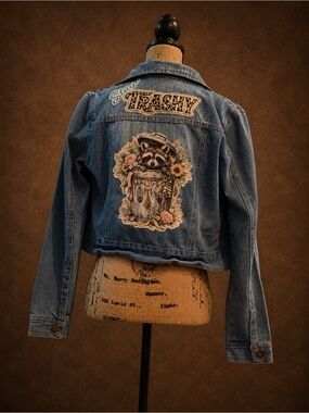 Handmade Repurposed Denim Jacket – Medium
